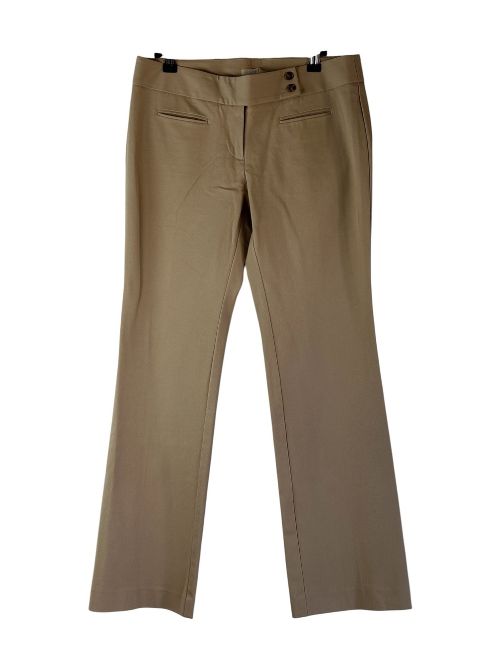 LOFT Petites 4P Khaki Bootcut Career Dress Pants Women’s Stretch Office Preppy